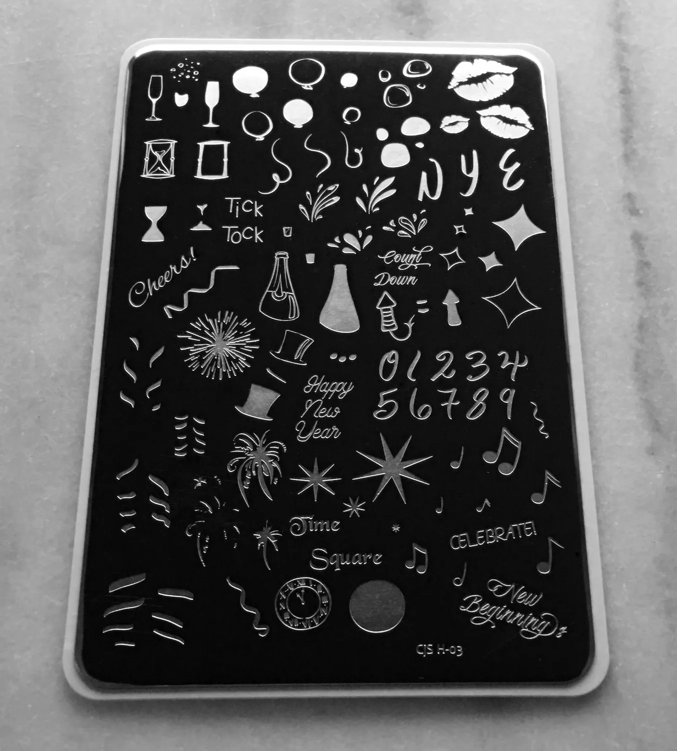 Clear Jelly Stamper CjSH-03 stampingplade nytår 14,5x9,5 cm