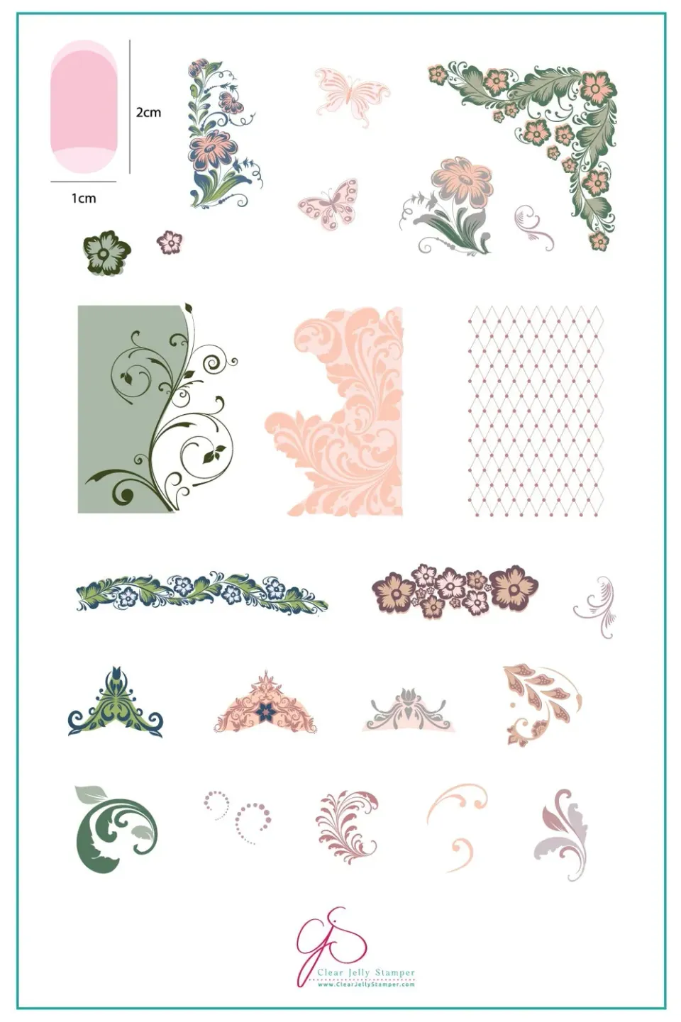 Clear Jelly Stamper CjS-72 Baroque stampingplade 14,5x9,5
