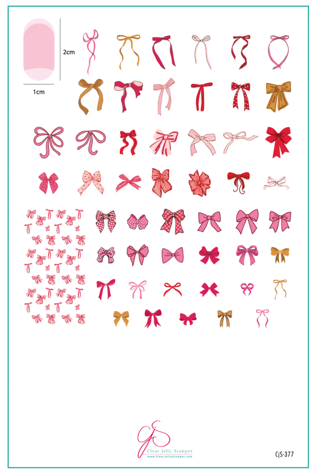 Clear Jelly Stamper Pretty Little Bows CjS-377 stempelplade sløjfe