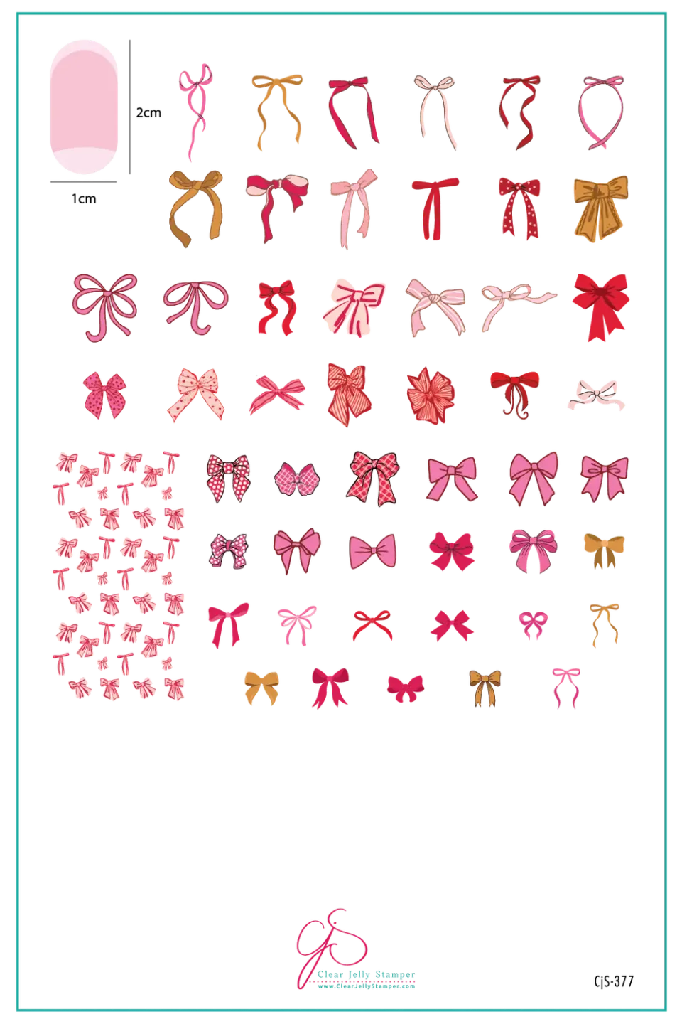 Clear Jelly Stamper Pretty Little Bows CjS-377 stempelplade sløjfe