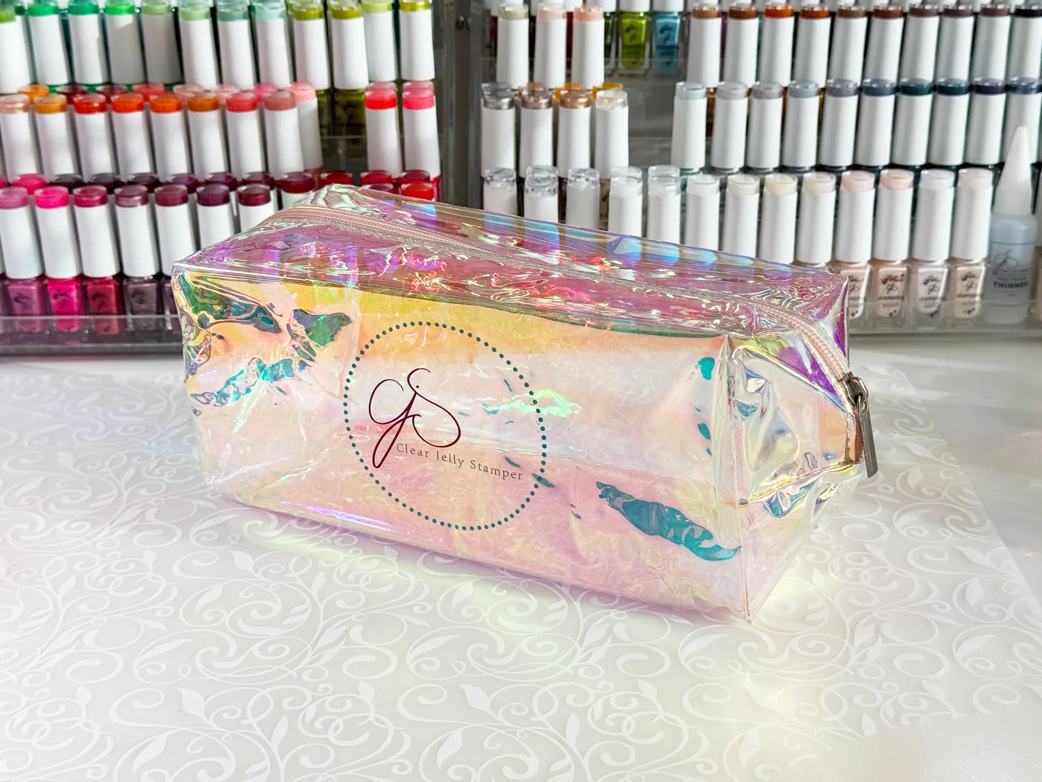 Clear Jelly Stamper Holographic Beauty Bag toilettaske holo