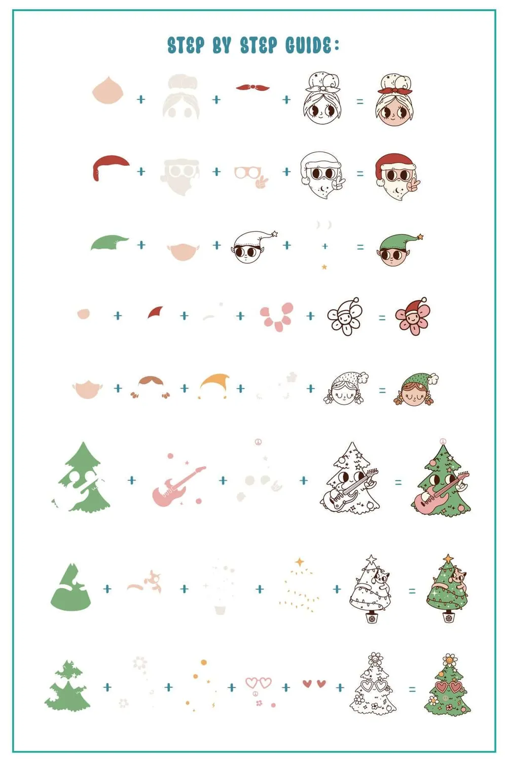 Clear Jelly Stamper CjSC-81 Groovy Christmas stempelplade jul