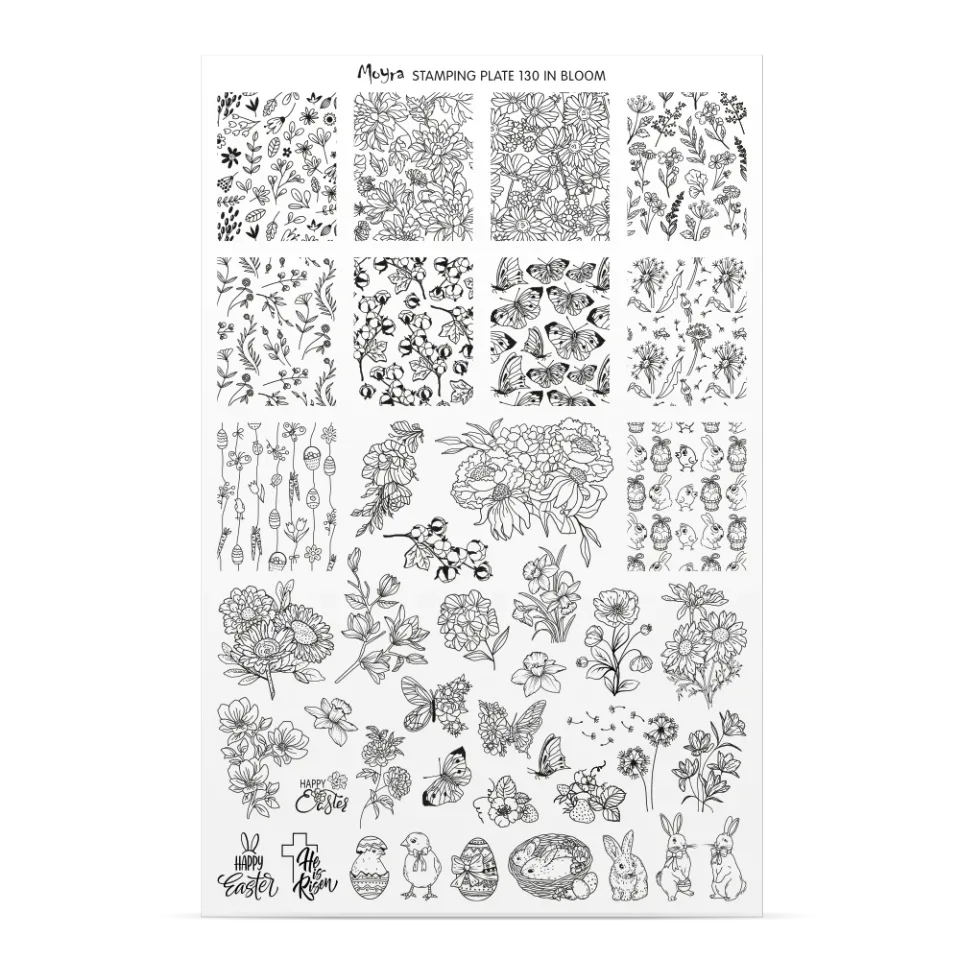 Moyra Try-on Plate Sheet negleskabelon No. 130