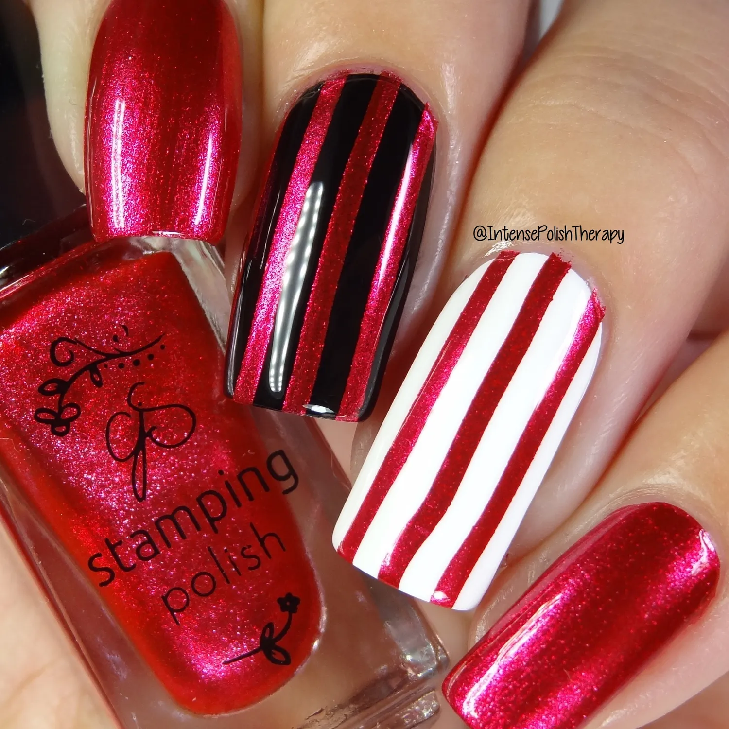Clear Jelly Stamper 63 Scarlet Letter stamping lak rød glitter 5 ml