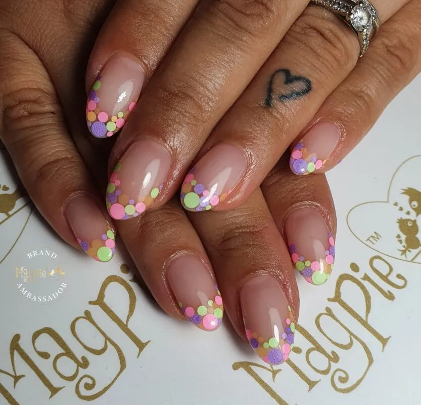 Indigo Nails Beautystones Circles neglefolie matte rainbow