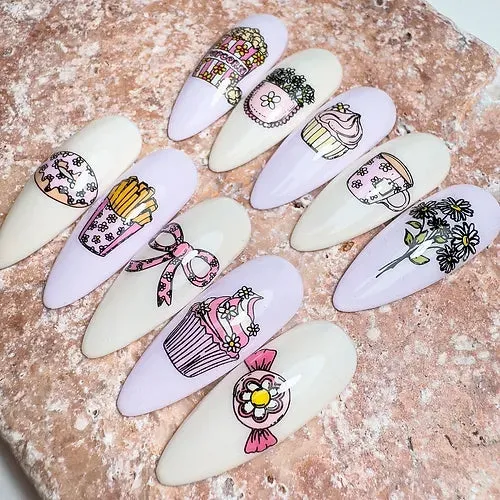 Bohemia Groovy Daisy BS-05 stamping plade 12x6 cm retro