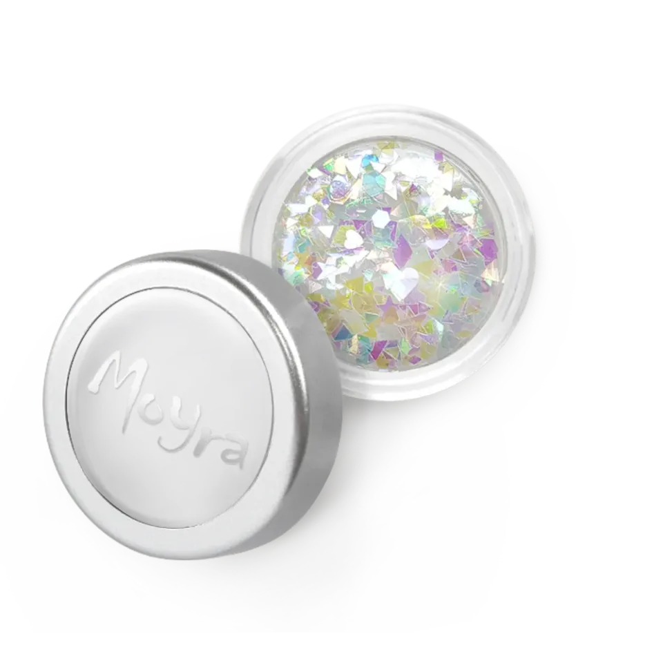 Moyra Rainbow flitter mix neglepailletter 2 g klar