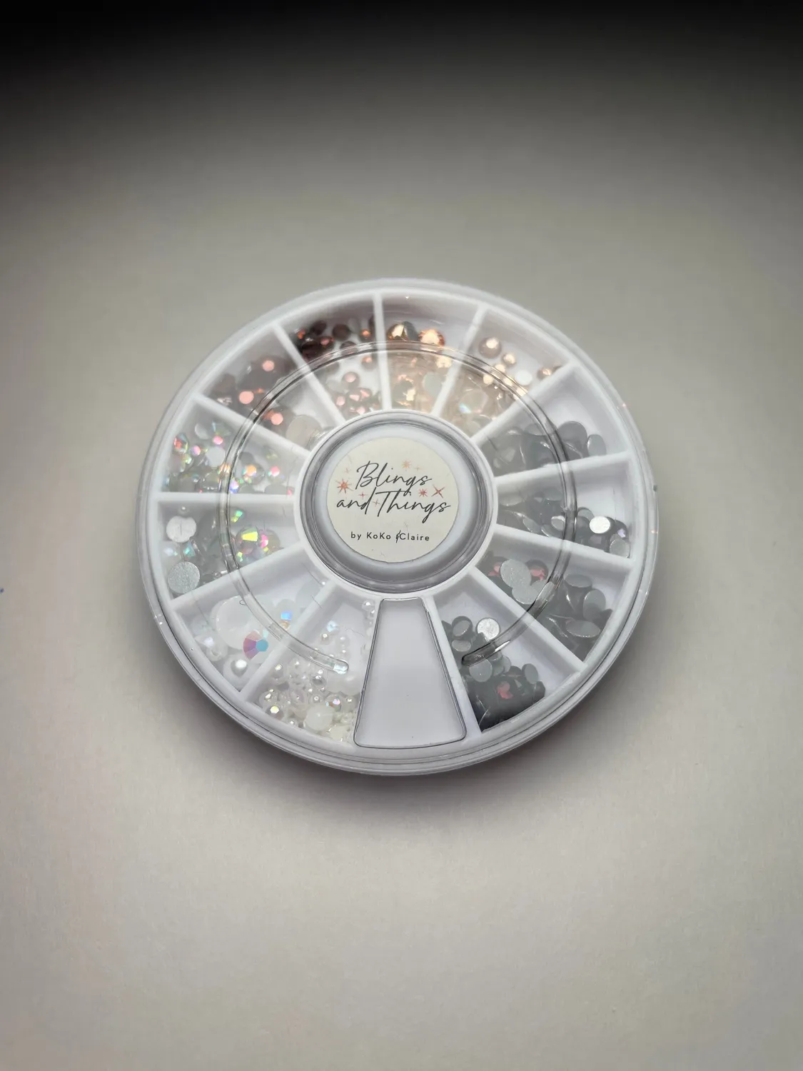 Clear Jelly Stamper KoKo & Claire Crystal Wheels neglepynt pastel