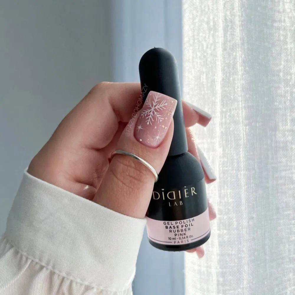 Didier Lab Rubber Base Foil Pink base coat glitter