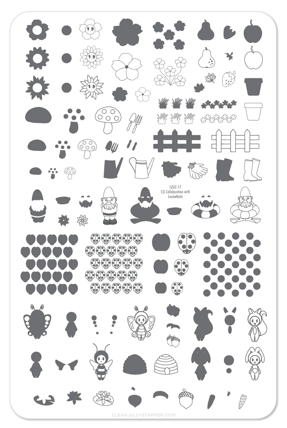 Clear Jelly Stamper CjSLC-17 Gnome stampingplade have
