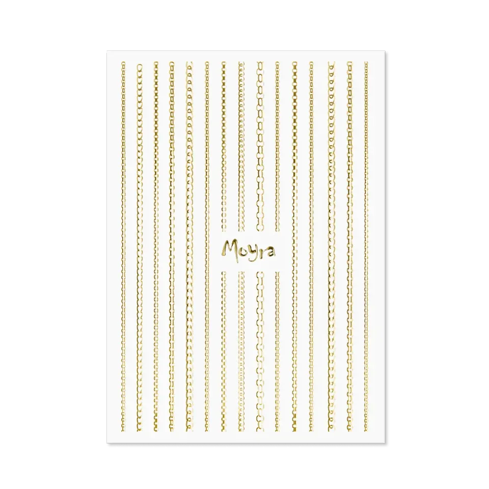 Moyra Chain 01 Gold negle strips selvklæbende