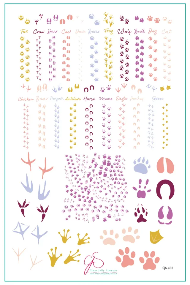 Clear Jelly Stamper Paw-Sibilities CjS-406 stamping plade poter