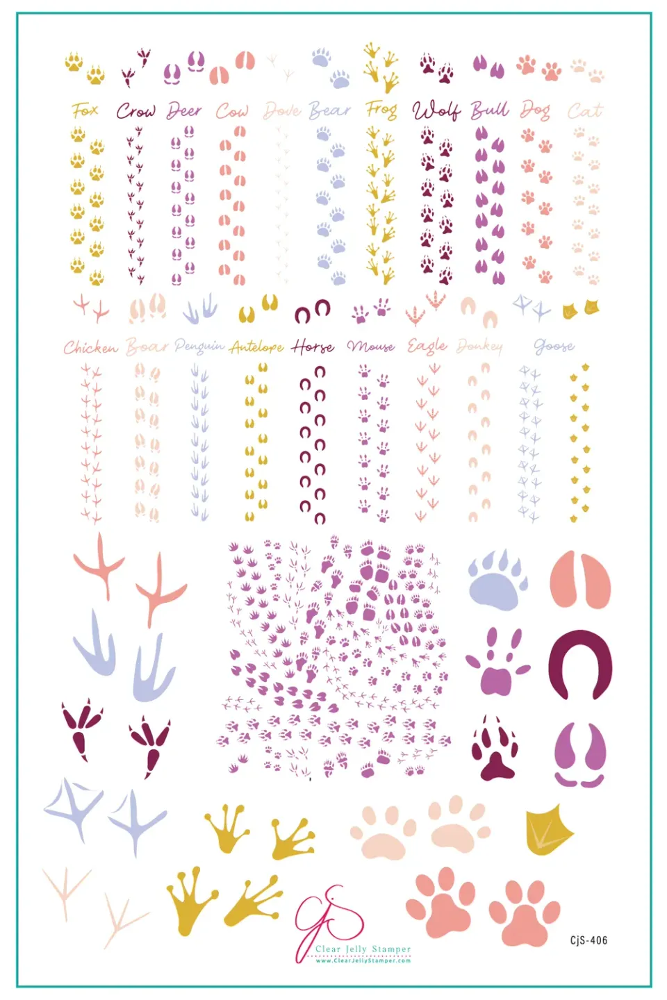 Clear Jelly Stamper Paw-Sibilities CjS-406 stamping plade poter