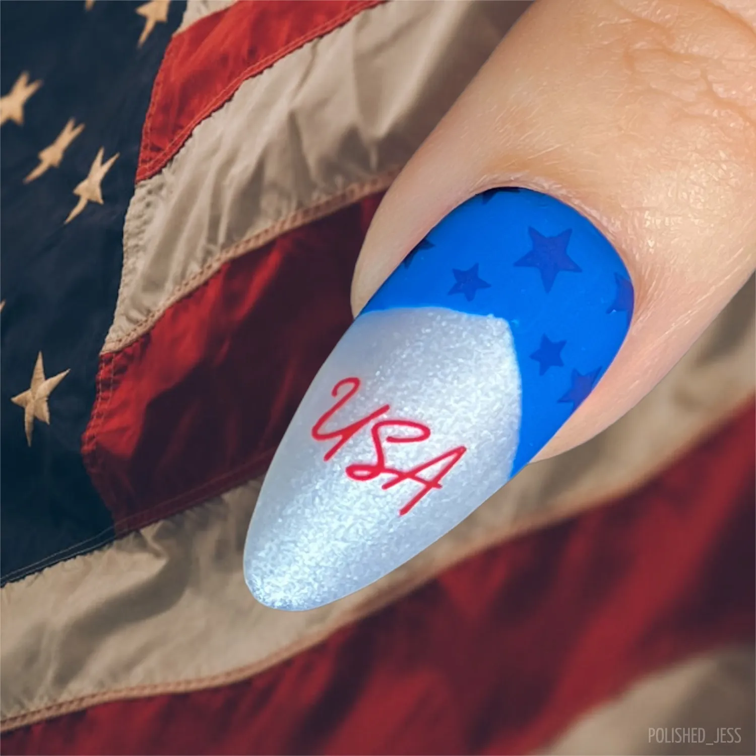 Clear Jelly Stamper CjSH-114 USA Strong stampingplade flag