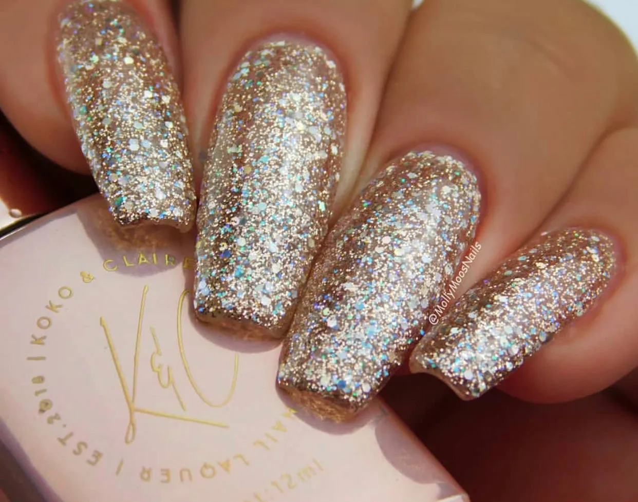 Clear Jelly Stamper KoKo & Claire 0125 Pop the Cork gellak guld 12ml