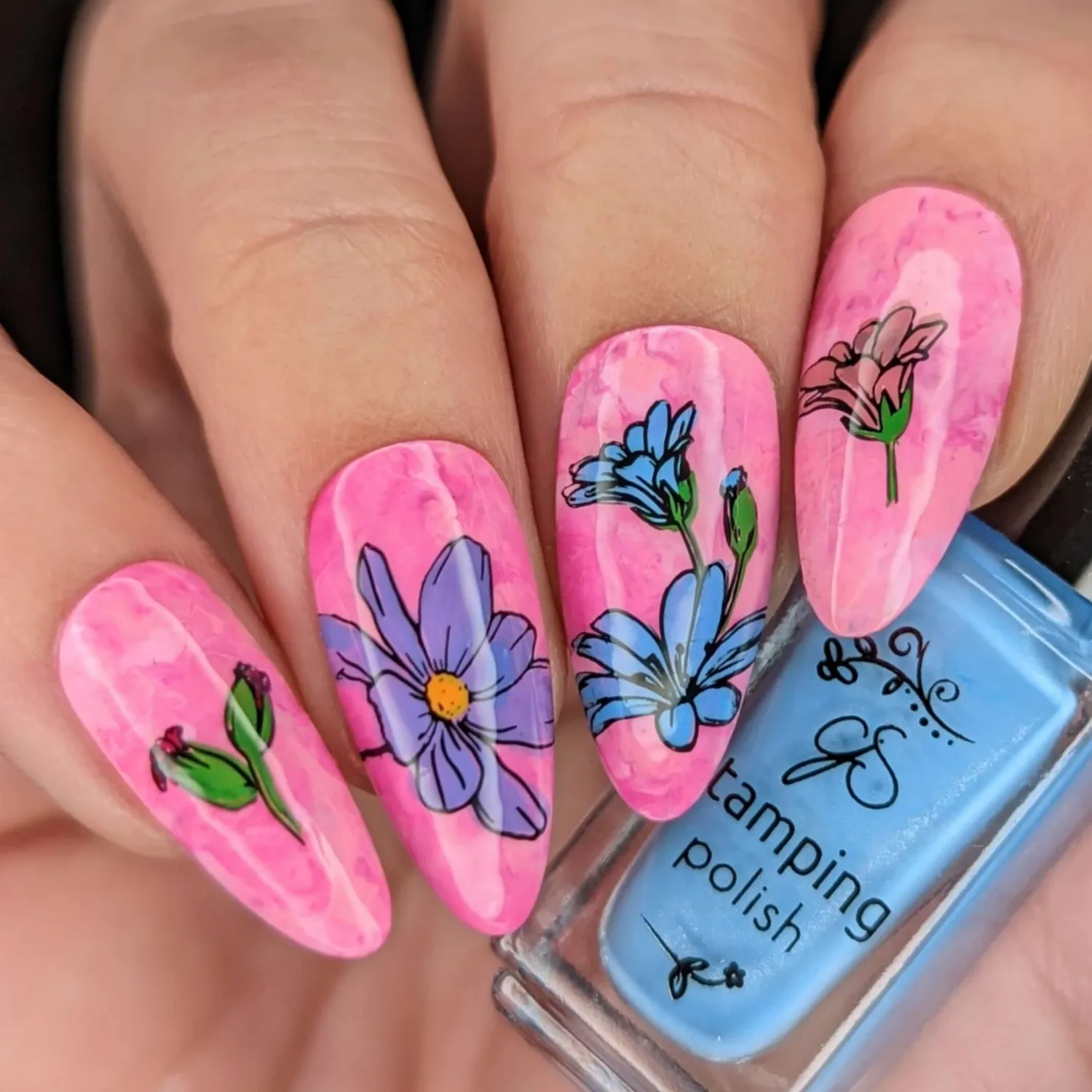 Clear Jelly Stamper Finest Florals CJS-261 negleplade blomster