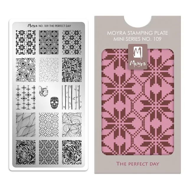 Moyra Mini Stamping Plate 109 The Perfect Day skabelon