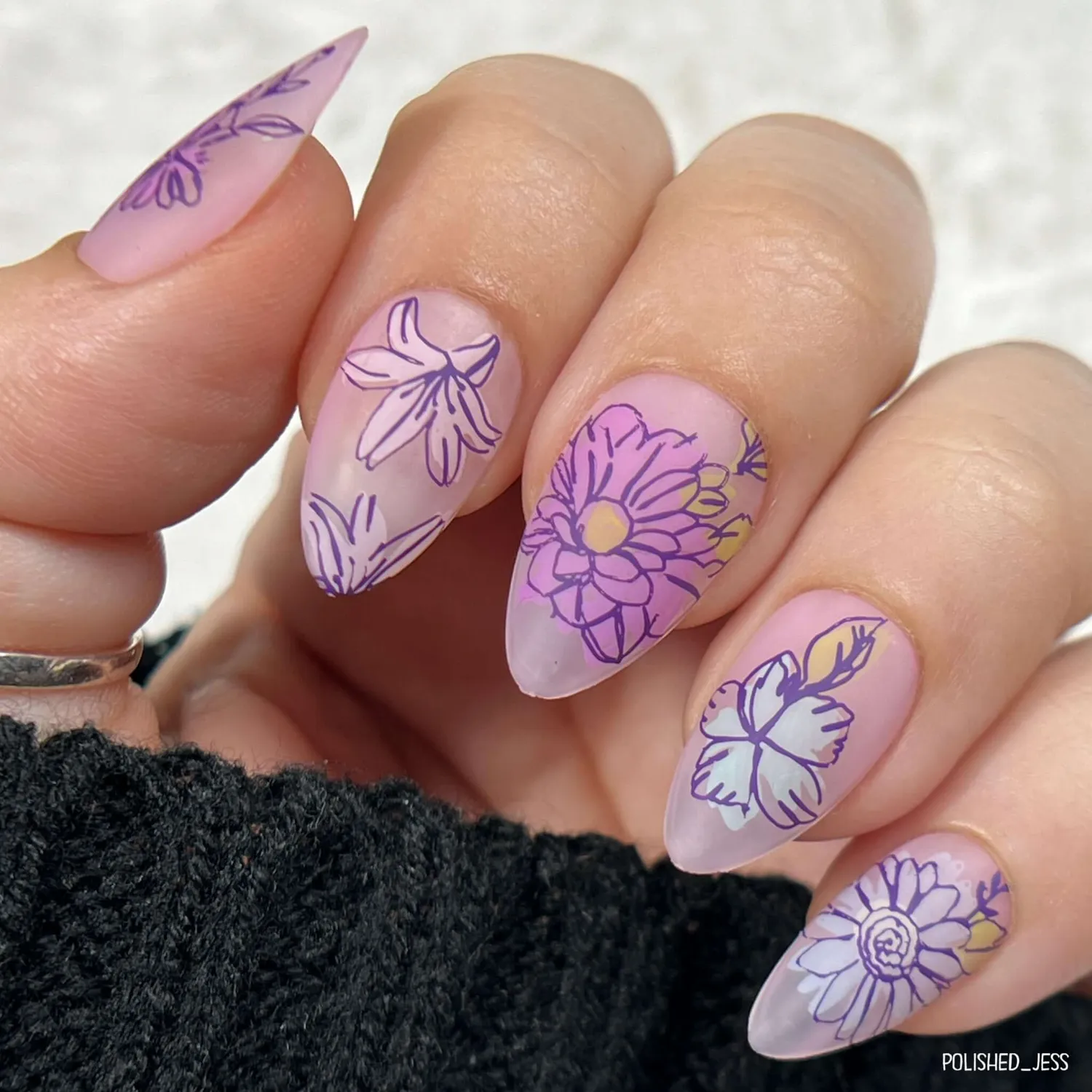 Clear Jelly Stamper CjS-349 Whispering Petals stampingplade floral