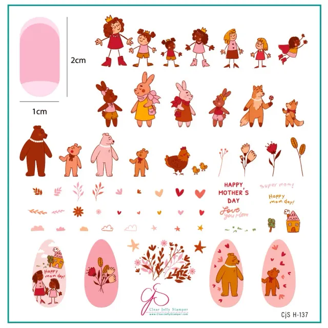 Clear Jelly Stamper Made for Mom CjSH-137 stampingplade mors dag