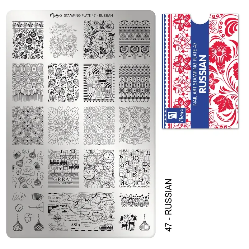 Moyra Stamping 47 Russian stampingplade