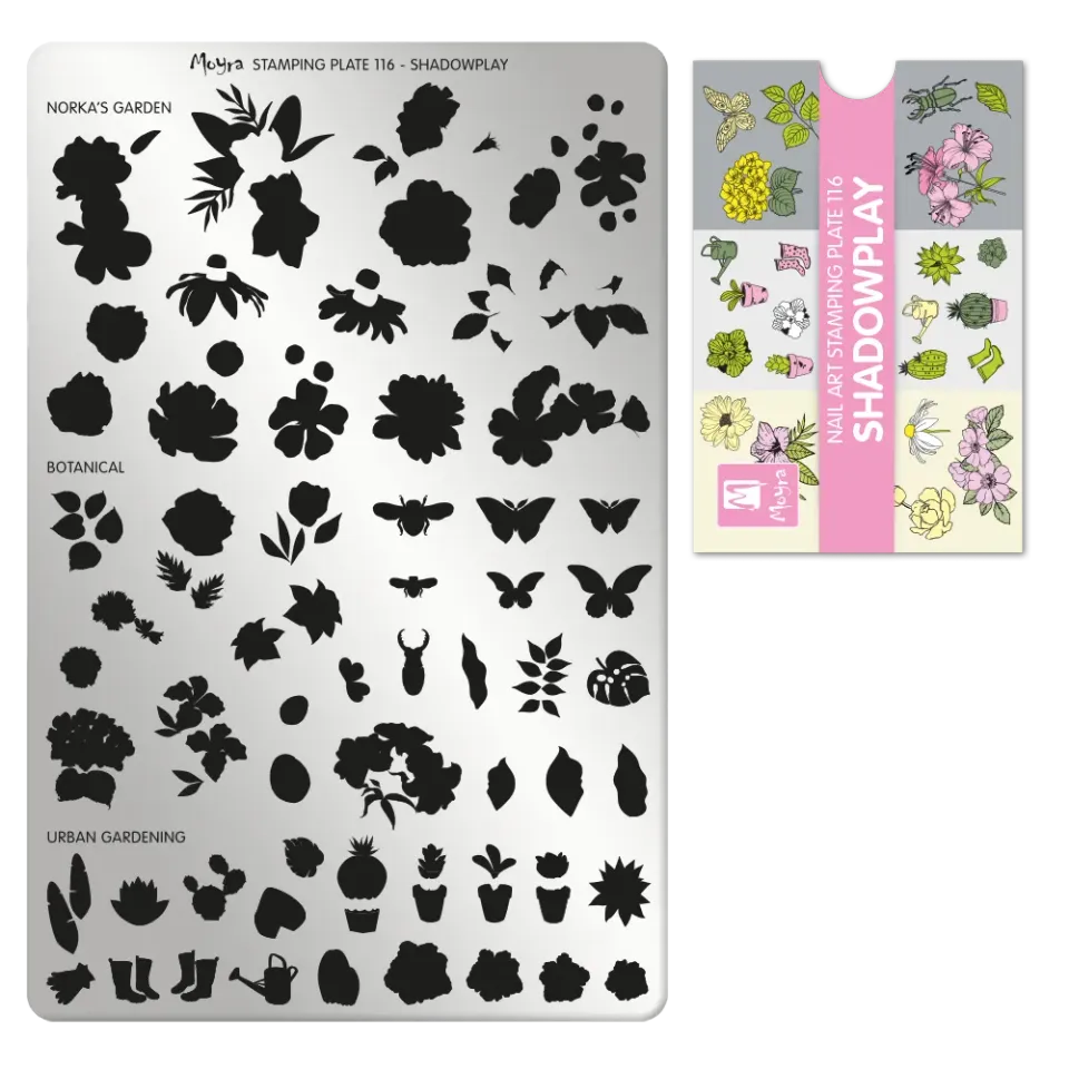 Moyra 116 Shadowplay stampingplade neglekunst