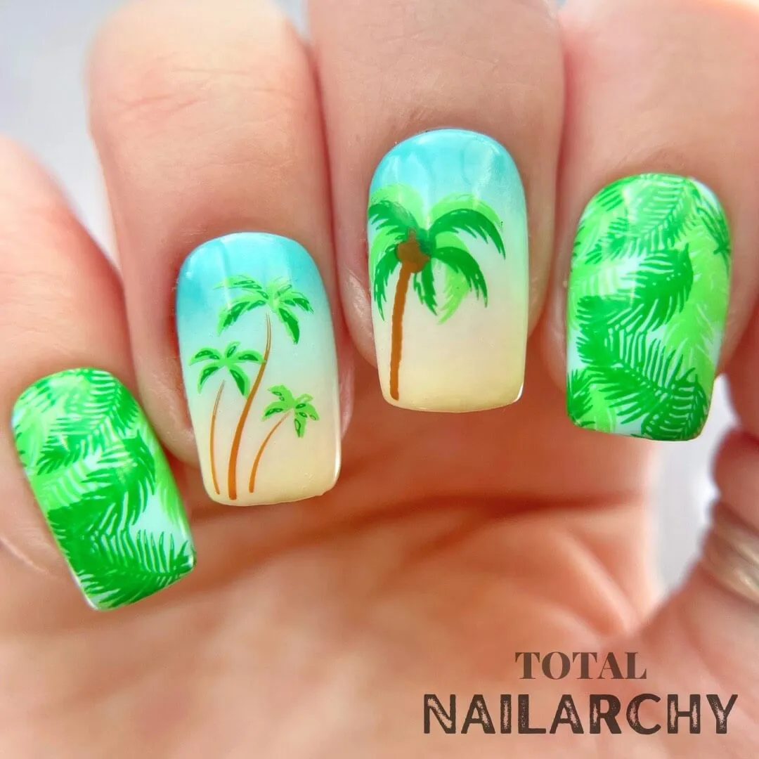 Clear Jelly Stamper CjS-301 stempelplade Pretty Palms
