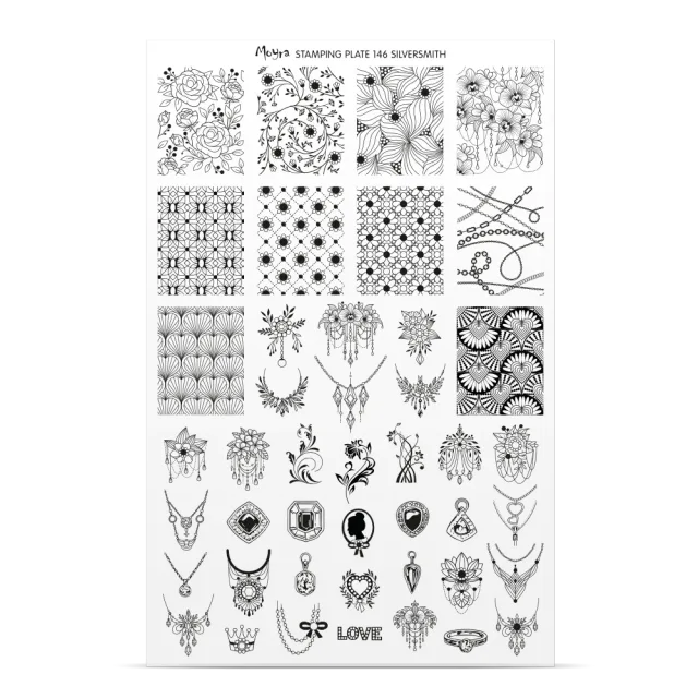Moyra Try-on plate sheet No. 146 stampingfolie gennemsigtig