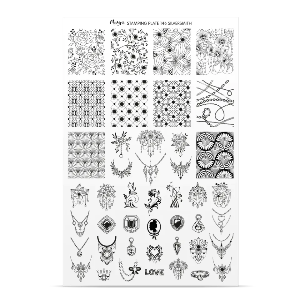 Moyra Try-on plate sheet No. 146 stampingfolie gennemsigtig
