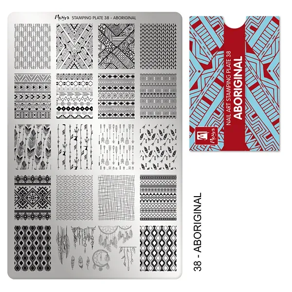 Moyra Stamping Plate 38 Aboriginal stampingplade stor