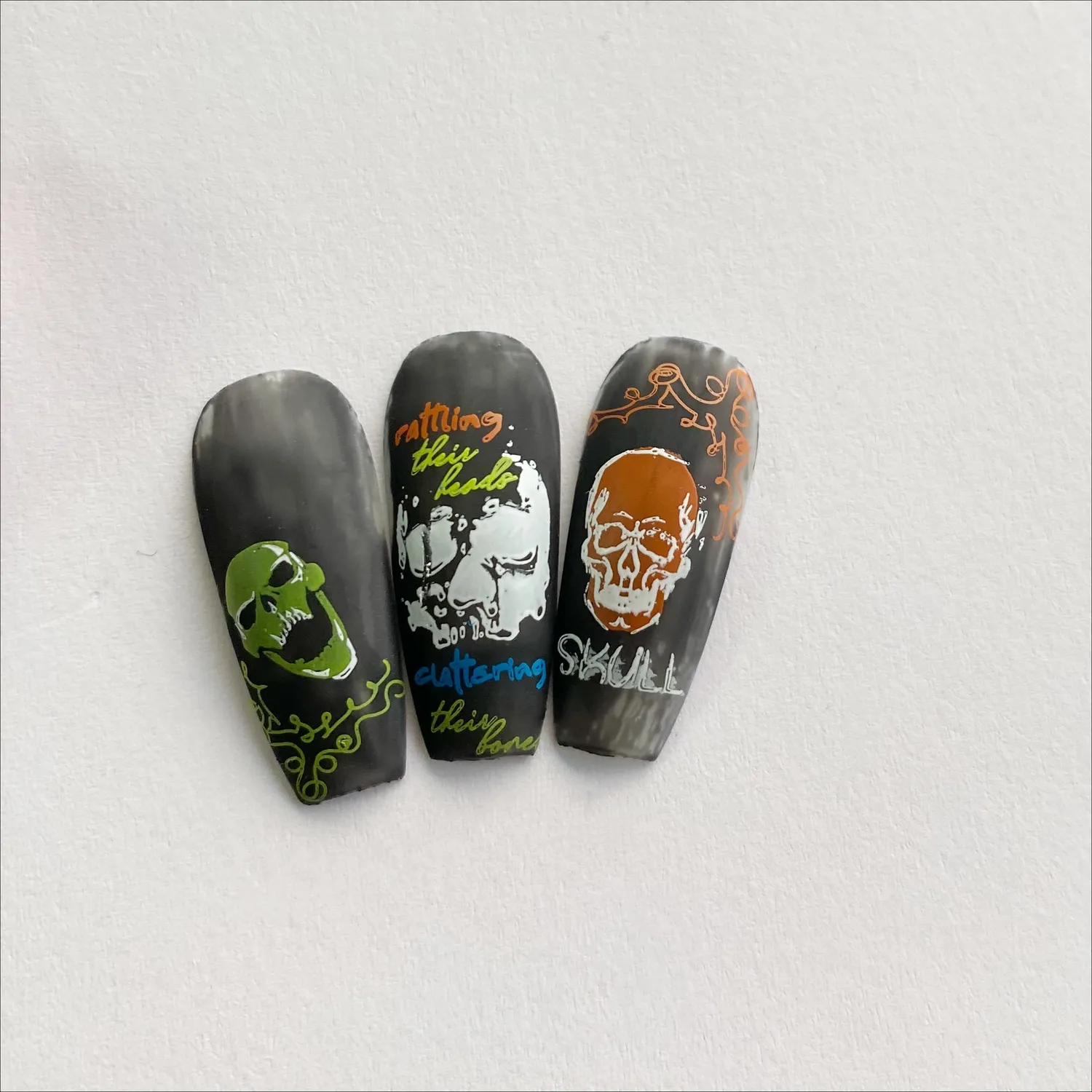 Clear Jelly Stamper CjS-H-81 Clattering Bones stampingplade halloween