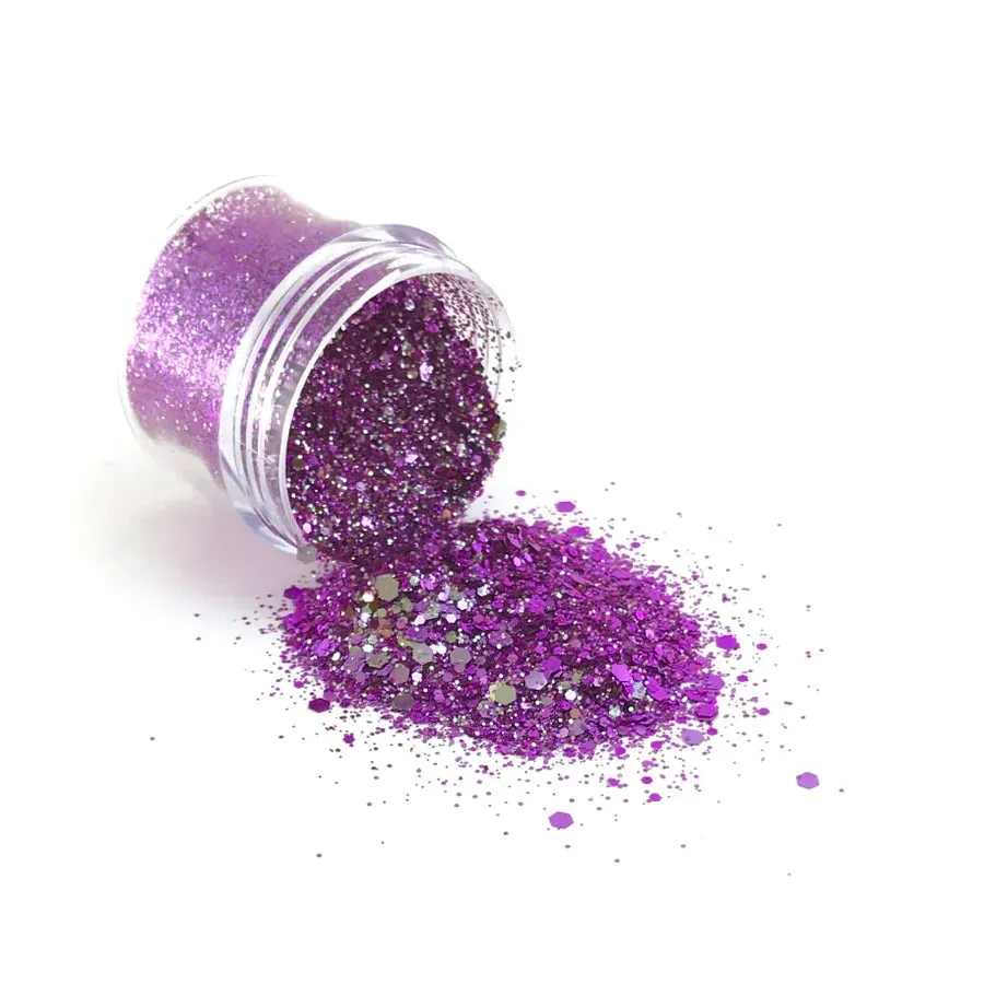 Clear Jelly Stamper Sprinkles 13 glitter Purple lilla multidimensionel