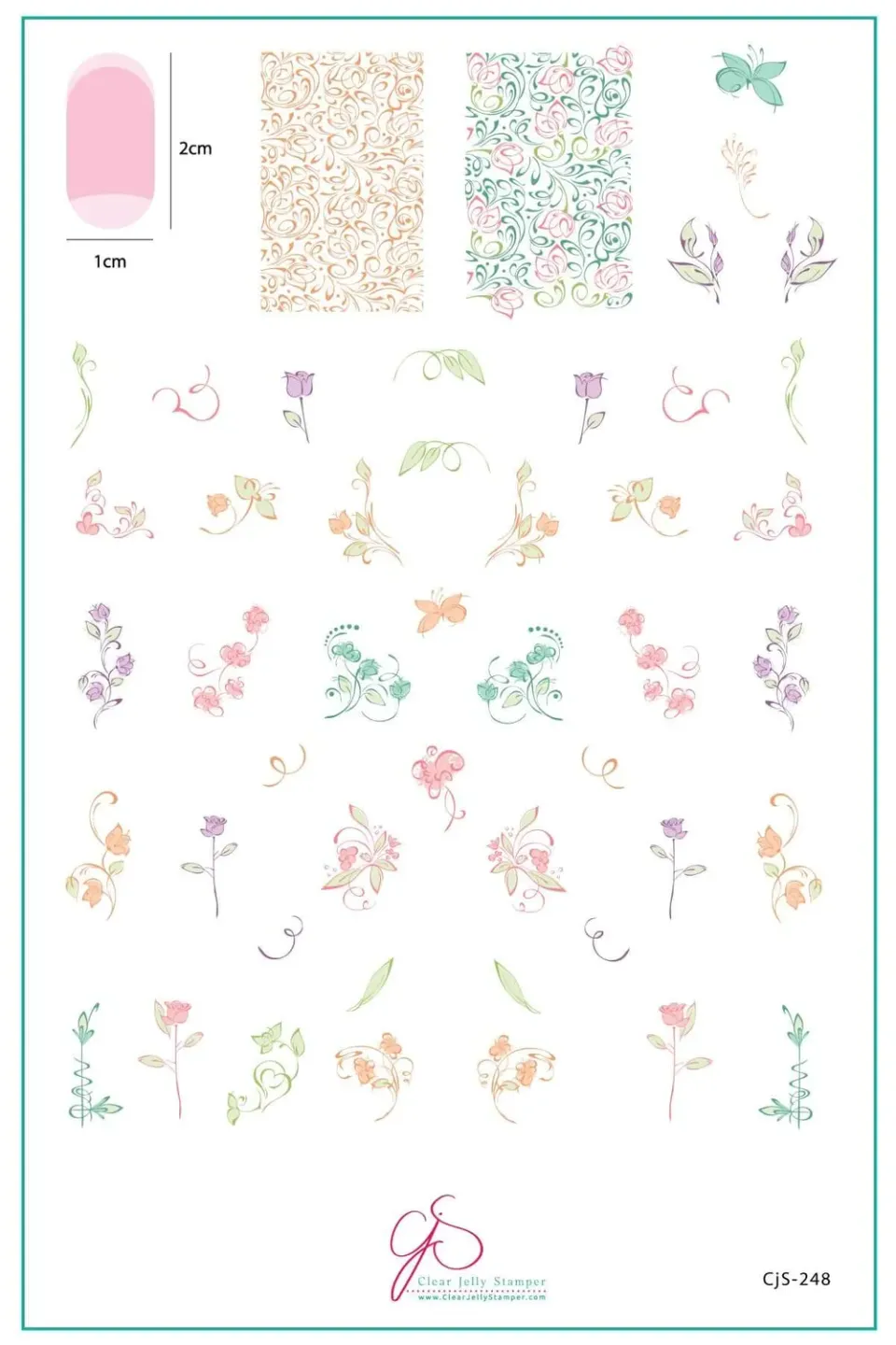 Clear Jelly Stamper CJS-248 stamping plade vine dandy