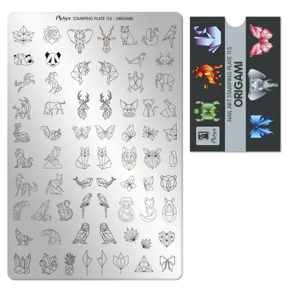 Moyra 115 Origami stampingplade stor