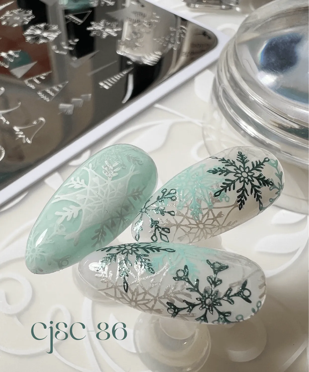 Clear Jelly Stamper CjSC-86 Frosty Forest stampingplade vinter
