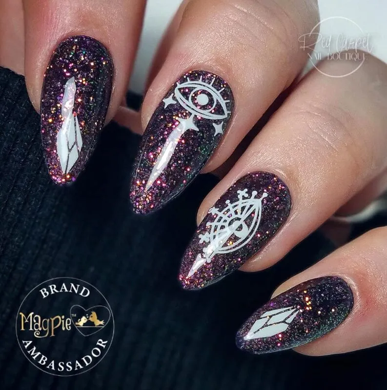 Indigo Nails Janet glitter til negle gylden