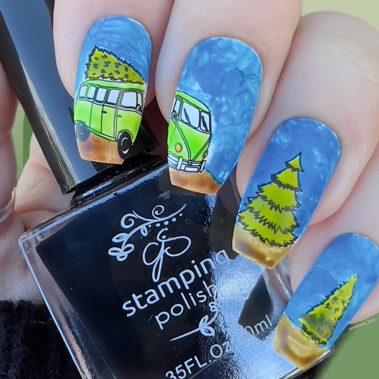 Clear Jelly Stamper Hippie Holiday CjSC-79 stamping plade jul