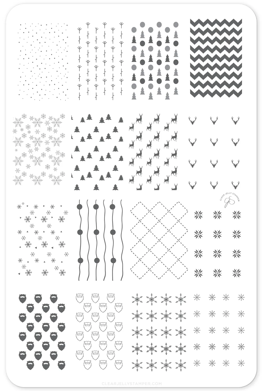 Clear Jelly Stamper Pretty Paper Deck the Halls CjSC-41 plade jul