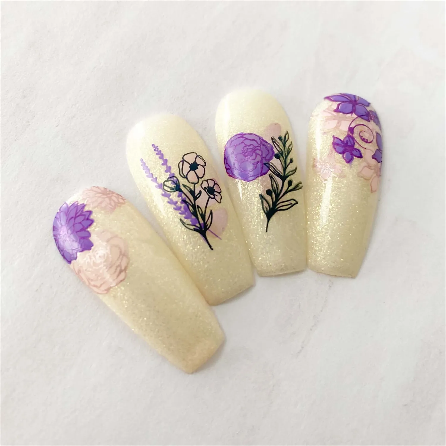 Clear Jelly Stamper Field of Flowers CJS-237 negleplade pæon