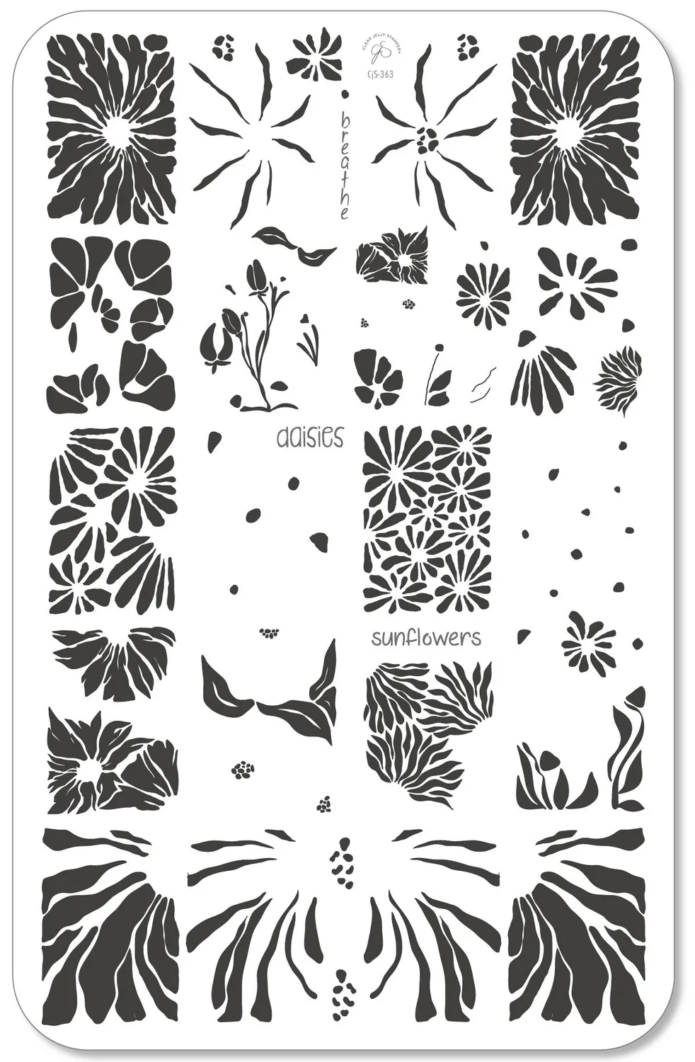 Clear Jelly Stamper Breathe-Floral CjS-363 stampingplade
