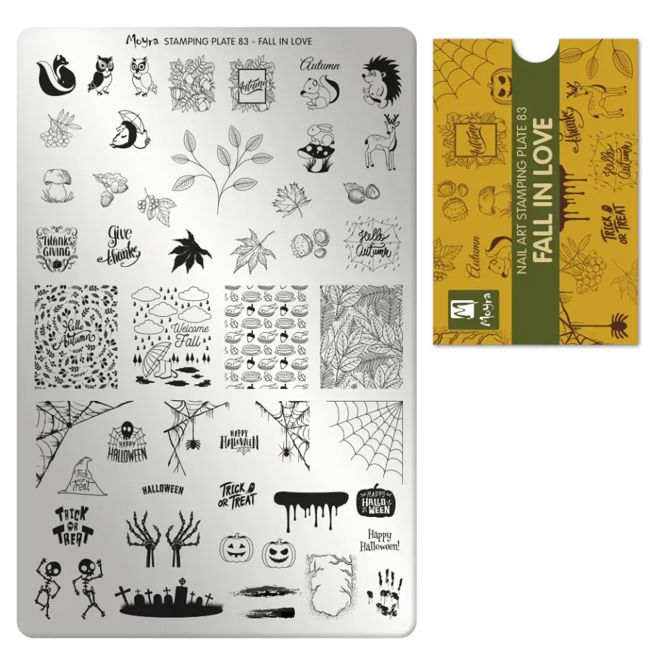 Moyra Stamping plate 83 Fall in love stampingplade