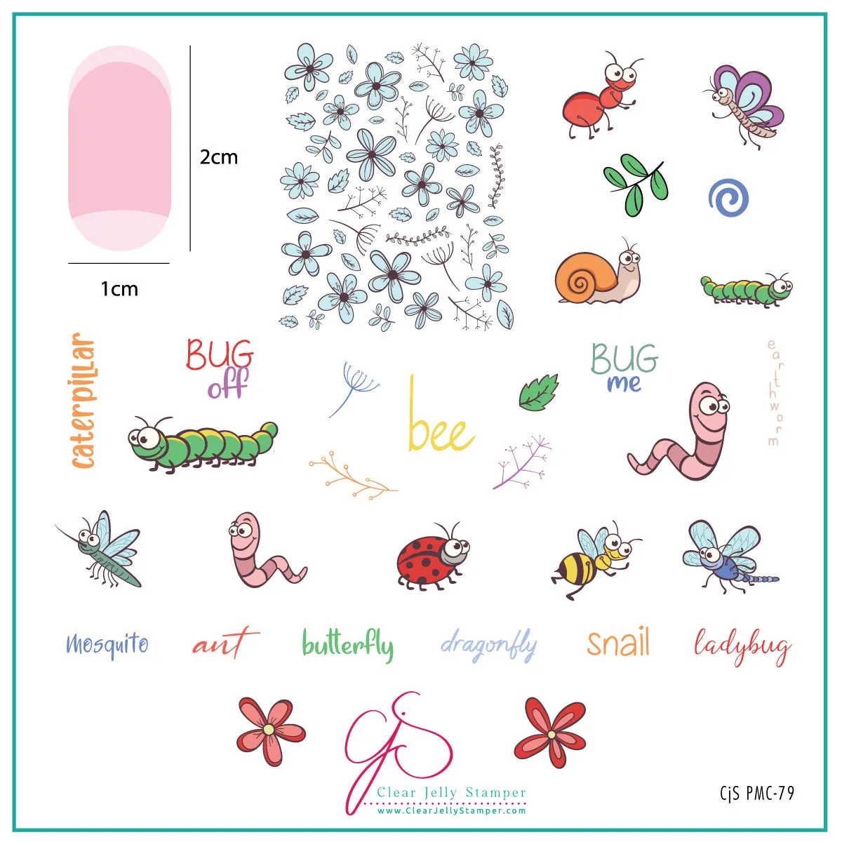 Clear Jelly Stamper Plate of the Month juni 2023 negleplade sæt 8x8 cm