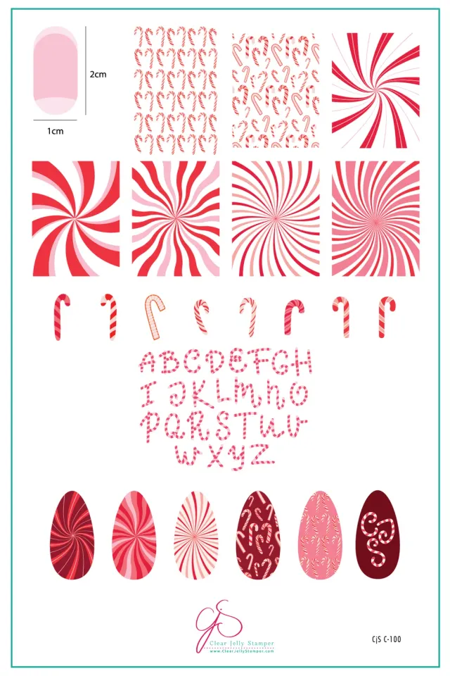 Clear Jelly Stamper CjSC-100 Peppermint Parade stampingplade jul 14x9 cm