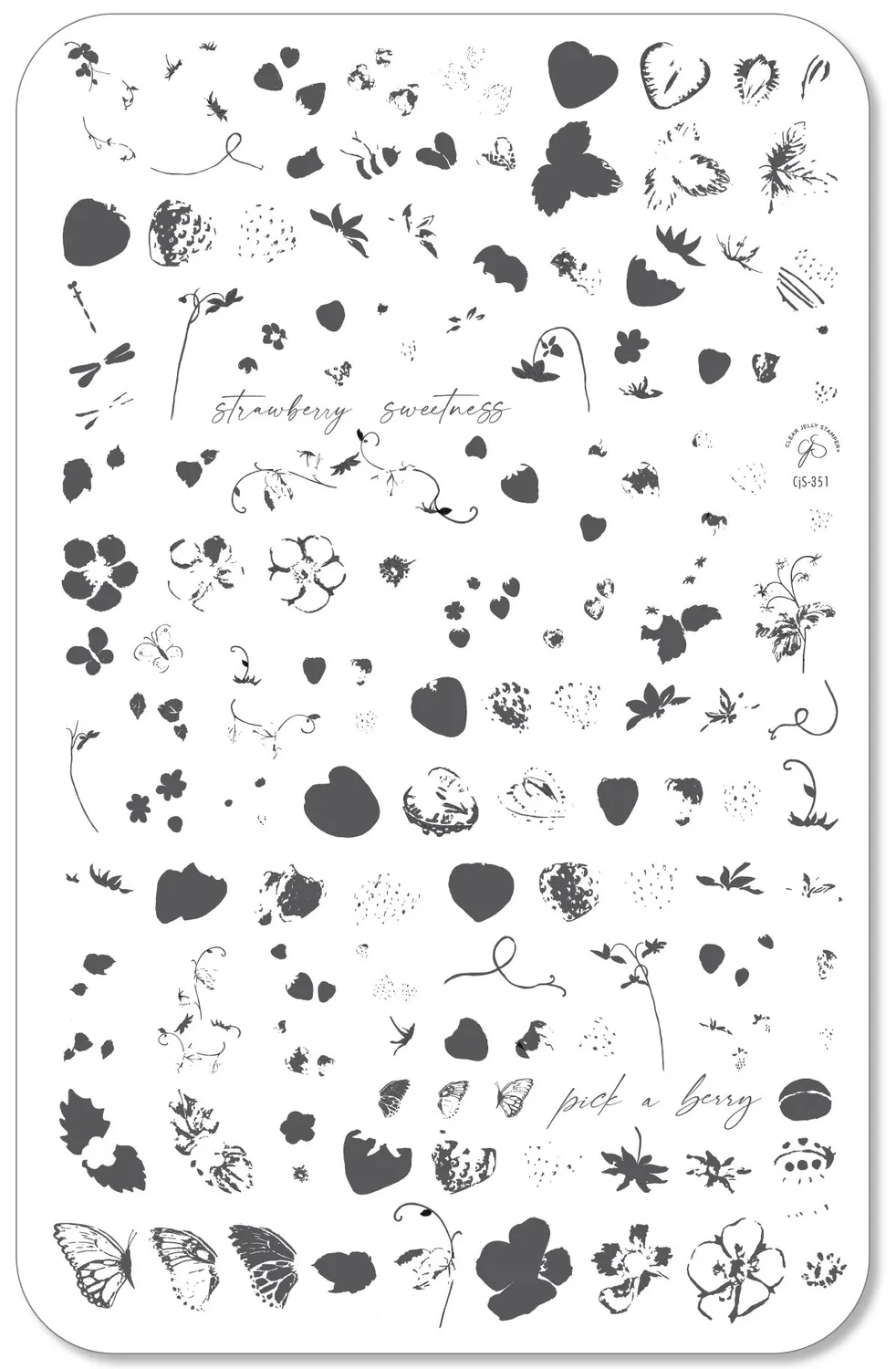 Clear Jelly Stamper Strawberry Sweetness CjS-351 stempelplade jordbær