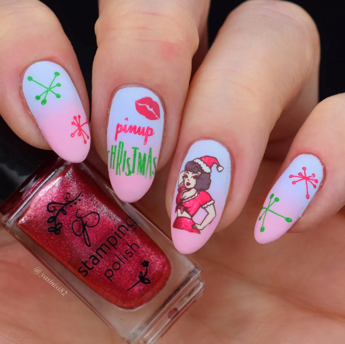 Clear Jelly Stamper CjSC-76 stamping plade jul pin-up