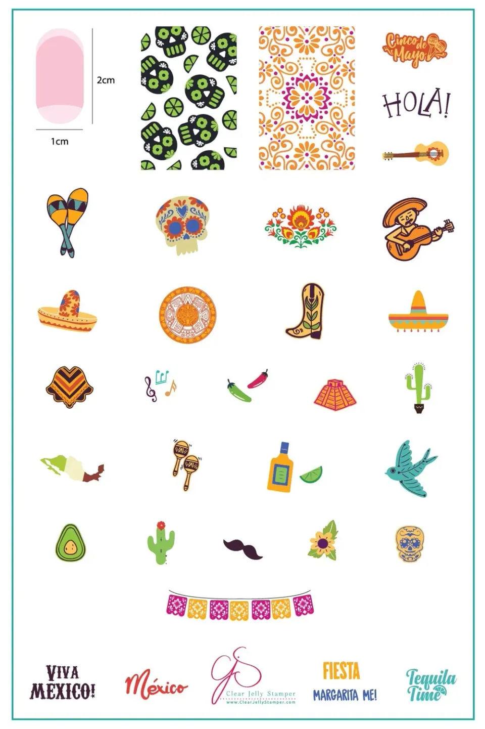 Clear Jelly Stamper LC-43 Mexico stampingplade