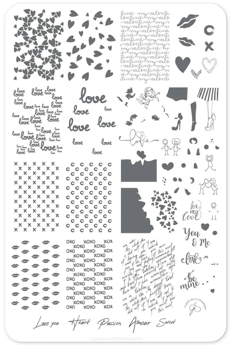 Clear Jelly Stamper CjSV-24 All You Need Is Love stampingplade kys