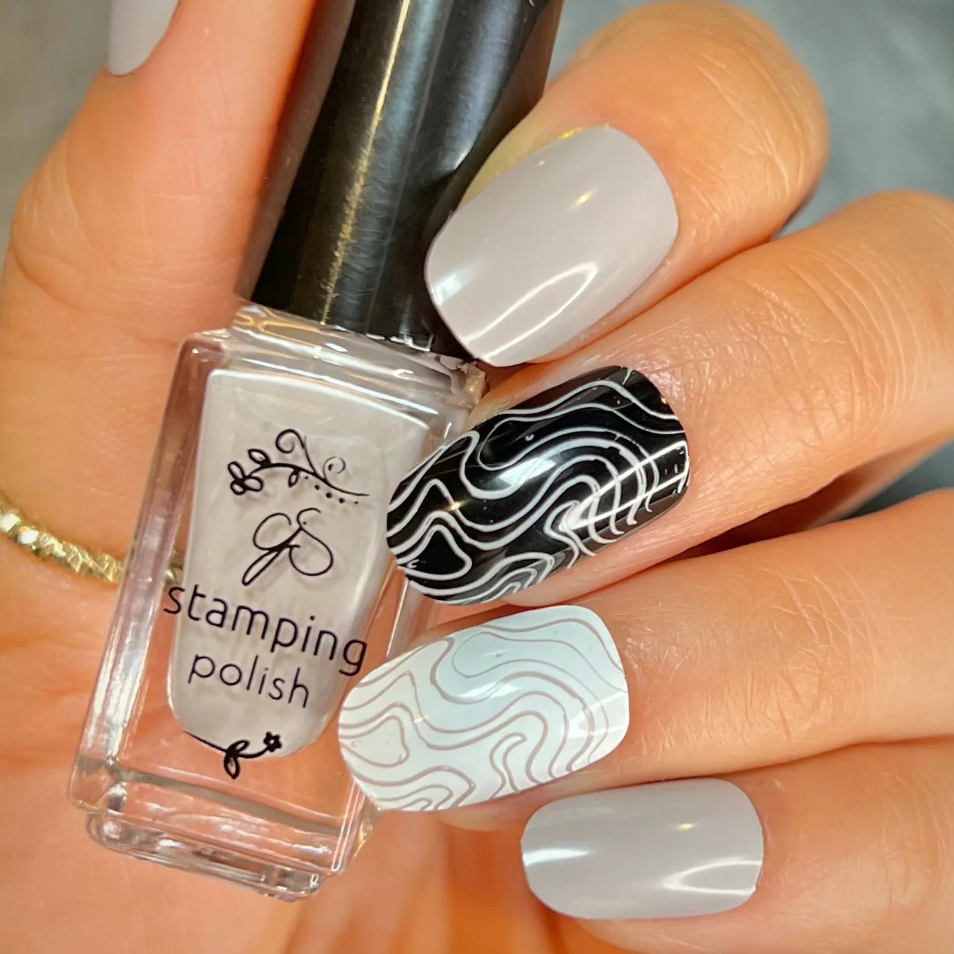 Clear Jelly Stamper 15 Stone Cold stampinglak grå 5ml lys