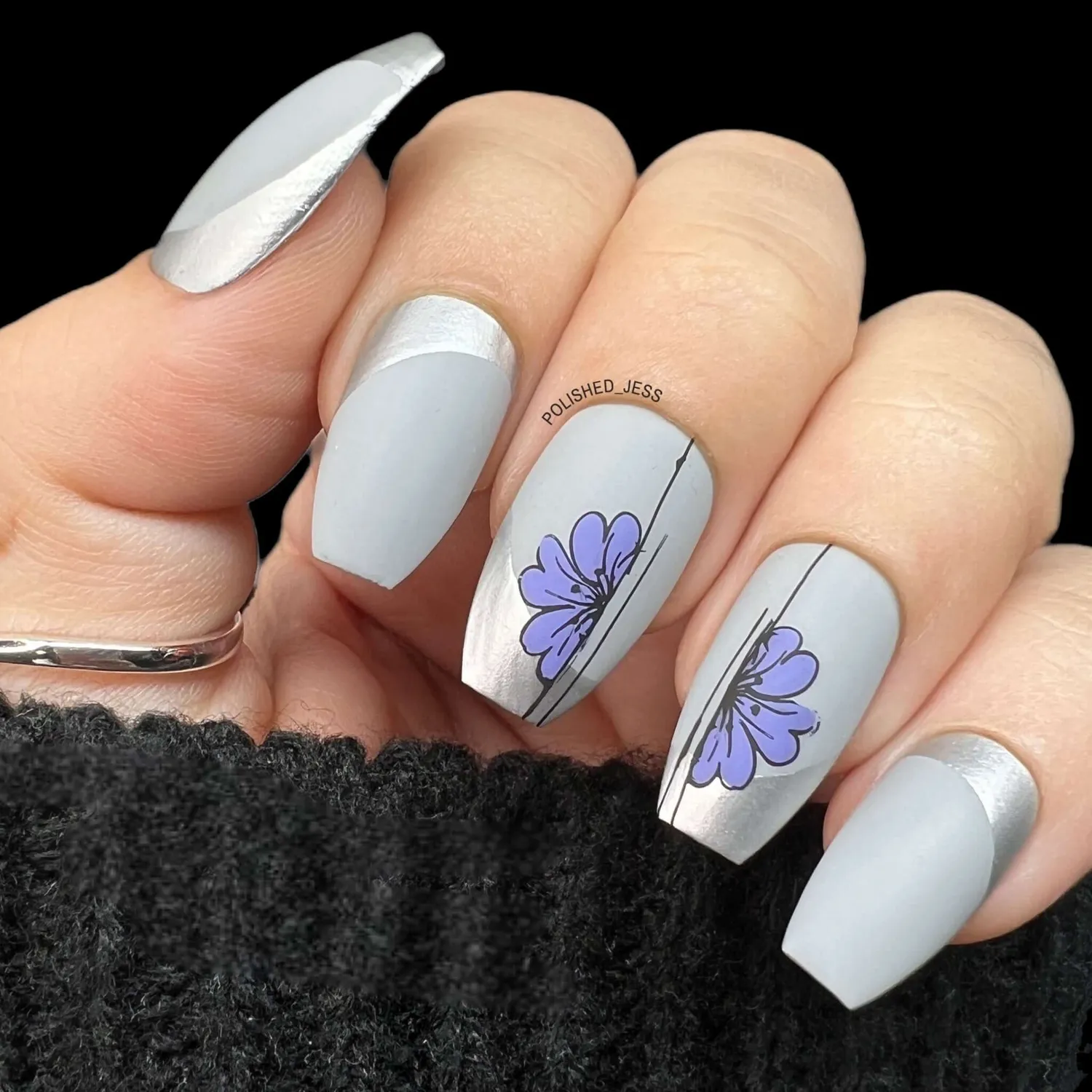 Clear Jelly Stamper CjS-290 French Mani Four stampingplade