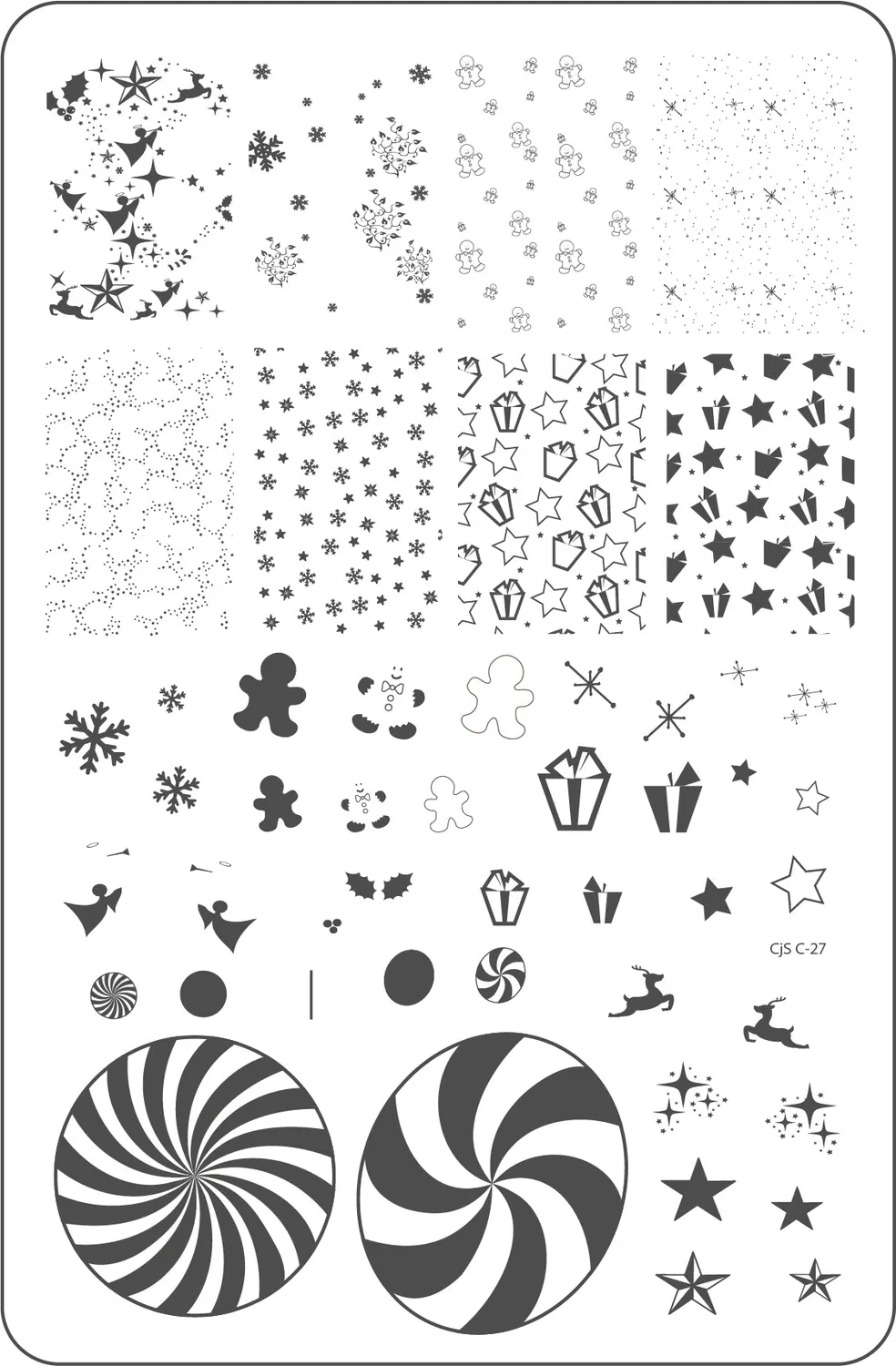 Clear Jelly Stamper CjSC-27 Pretty Paper Candied stempelplade