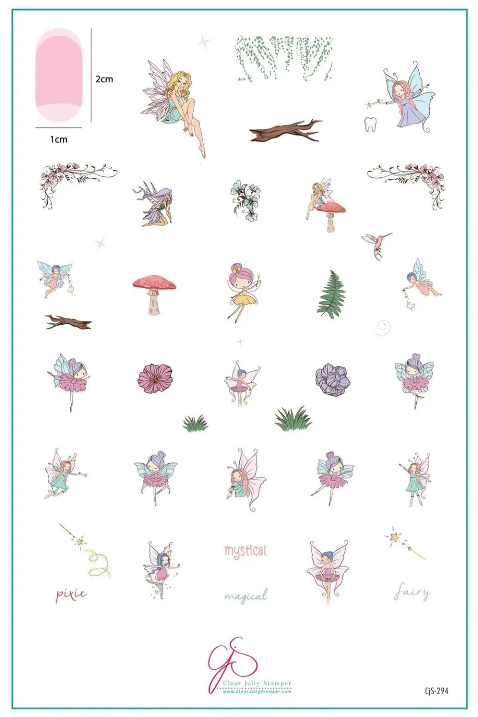 Clear Jelly Stamper Mystical CjS-294 stampingplade fe 14,5x9,5
